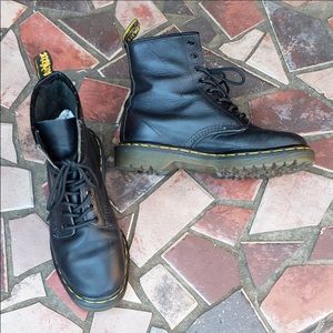 Vintage Dr. Martens Black Combat Boots Made in the UK